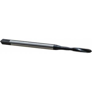 EMUGE Spiral Flute Tap: #4-40 UNC, 2 Flutes, Modified Bottoming, 3BX Class of Fit, Cobalt, Oxide Coated BU456011.5003