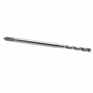 EMUGE Spiral Flute Tap: #6-32 UNC, 3 Flutes, Bottoming, 2B Class of Fit, Cobalt, Bright/Uncoated BU513500.5005
