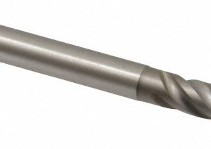 EMUGE Spiral Flute Tap: 7/16-14 UNC, 4 Flutes, Bottoming, 2B Class of Fit, Cobalt, Bright/Uncoated CU513500.5012