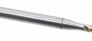 EMUGE Spiral Flute Tap: #4-40 UNC, 2 Flutes, Bottoming, 2B Class of Fit, Cobalt, TIN Coated BU513700.5003