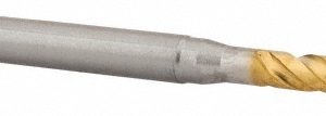 EMUGE Spiral Flute Tap: #12-28 UNF, 3 Flutes, Bottoming, 2B Class of Fit, Cobalt, TIN Coated BU513700.5042