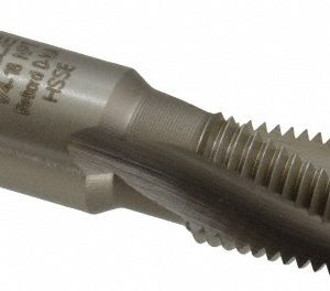 EMUGE 1/4-18 NPT, 15&deg; Helix, 3 Flutes, Modified Bottoming Chamfer, Bright Finish, High Speed Steel, Spiral Flute Pipe Tap AW483000.5765