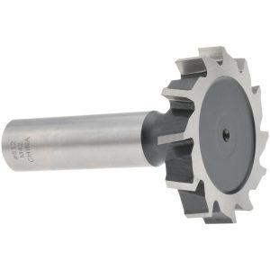 VALUE COLLECTION Woodruff Keyseat Cutter: 1.5" Cut Dia, 0.25" Cut Width, 1/2" Shank Dia, Staggered Tooth C2200812