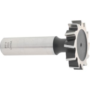 VALUE COLLECTION Woodruff Keyseat Cutter: 1.25" Cut Dia, 0.25" Cut Width, 1/2" Shank Dia, Staggered Tooth C1200810