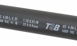 THOMAS & BETTS Heat-Shrink & Cold-Shrink Sleeve: 1.1" ID Before Shrinking, 0.376" ID After Shrinking, 9" OAL HS4-30L