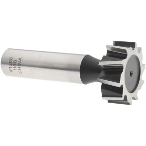 VALUE COLLECTION Woodruff Keyseat Cutter: 1" Cut Dia, 0.375" Cut Width, 1/2" Shank Dia, Staggered Tooth C12001208