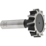 VALUE COLLECTION Woodruff Keyseat Cutter: 1.5" Cut Dia, 0.375" Cut Width, 1/2" Shank Dia, Staggered Tooth M106313203