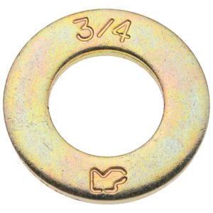FASTENERS 3/4" Screw SAE Flat Washer: Alloy Steel, Zinc Yellow Dichromate Finish 02994952
