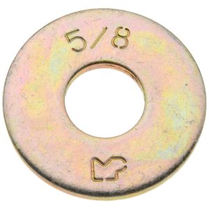 FASTENERS 5/8" Screw USS Flat Washer: Alloy Steel, Zinc Yellow Dichromate Finish 02995199