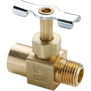 PARKER Needle Valve: Straight, 1/4" Pipe, Female x Female End, Brass Body NV108P-4