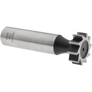 VALUE COLLECTION Woodruff Keyseat Cutter: 0.75" Cut Dia, 0.25" Cut Width, 1/2" Shank Dia, Straight Tooth C1100806