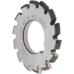 VALUE COLLECTION 3/16" Radius, 2-1/4" Diam, 14 Teeth, Arbor Connection, High Speed Steel Convex Radius Cutter 317-0131