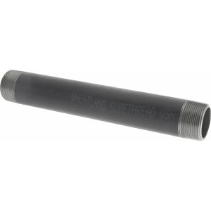 VALUE COLLECTION Black Pipe Nipple: 1-1/2" Dia x 12" Long, Schedule 80 11/2304.8BLKBN80