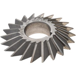 VALUE COLLECTION Double Angle Milling Cutter: 45 &deg;, 3" Cut Dia, 5/8" Cut Width, 1" Arbor Hole, High Speed Steel 328-4328
