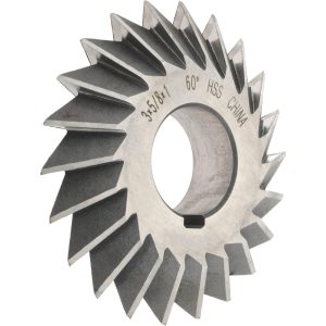 VALUE COLLECTION Double Angle Milling Cutter: 60 &deg;, 3" Cut Dia, 5/8" Cut Width, 1" Arbor Hole, High Speed Steel 328-5328