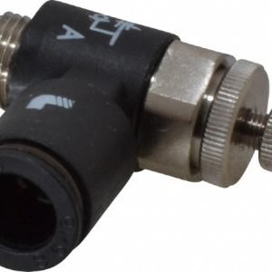 LEGRIS Air Flow Control Valve: Miniature Flow Control, Tube x BSPP, 8mm Tube OD 7660 08 10