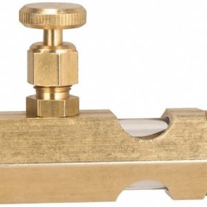 LDI INDUSTRIES 1/2 Outlet Thread, 1/2 Inlet Thread, Brass, Straight Valve, Oil Reservoir Needle Valve N104-01