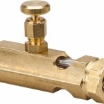 LDI INDUSTRIES 1/4 Outlet Thread, 1/4 Inlet Thread, Brass, Straight Valve, Oil Reservoir Needle Valve N102-04