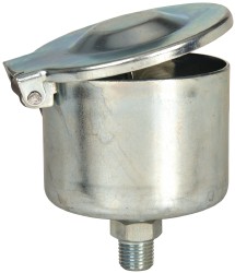 GITS 4-7/8 Ounce Capacity, 1/4-18 Thread, Steel, Zinc Plated, Straight with Hex Body, Oil Cup 02108