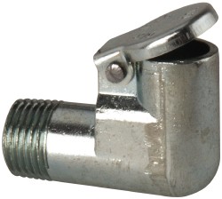 GITS 1/8-27 Thread, Die Cast Zinc, Zinc Plated, Threaded One Piece, Elbow Oil Hole Cover 01207