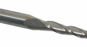 SGS Tapered End Mill: 1.5 deg Angle per Side, 1/8" Small Dia, 1-1/2" LOC, 3 Flute, Solid Carbide, Square End 32303