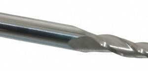 SGS Tapered End Mill: 2 deg Angle per Side, 1/8" Small Dia, 1-1/4" LOC, 3 Flute, Solid Carbide, Square End 32305
