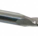 SGS Tapered End Mill: 2 deg Angle per Side, 1/8" Small Dia, 1-1/4" LOC, 3 Flute, Solid Carbide, Square End 32305