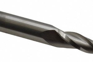 SGS Tapered End Mill: 5 &deg; per Side, 1/8" Small Dia, 1-1/2" LOC, 3 Flutes, Solid Carbide, Square End 32323