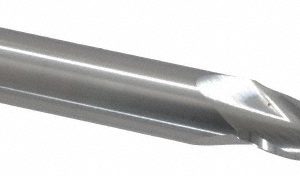 SGS Tapered End Mill: 5 deg Angle per Side, 1/4" Small Dia, 1-1/4" LOC, 3 Flute, Solid Carbide, Square End 32337