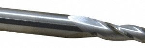 SGS Tapered End Mill: 2 deg Angle per Side, 1/8" Small Dia, 1-1/4" LOC, 3 Flute, Solid Carbide, Ball End 32406
