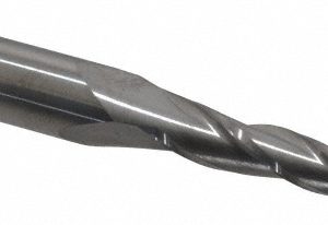 SGS Tapered End Mill: 2 deg Angle per Side, 1/4" Small Dia, 2" LOC, 3 Flute, Solid Carbide, Ball End 32434