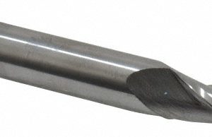 SGS Tapered End Mill: 5 deg Angle per Side, 1/4" Small Dia, 1-1/4" LOC, 3 Flute, Solid Carbide, Ball End 32438