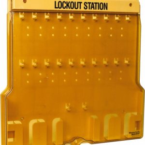 MASTER LOCK Padlock Lockout Station: Empty, 20 Max Locks, Polycarbonate Station 1484B