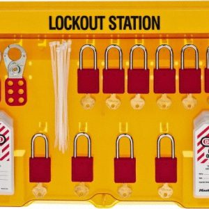 MASTER LOCK Padlock Lockout Station: Equipped, 10 Max Locks, Polycarbonate Station 1483BP410