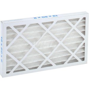 PRO-SOURCE Pleated Air Filter: Wire-Backed Pleated, MERV 8, Synthetic, 35% Efficient, 12" High, 20" Wide, 2" Deep PRO10419