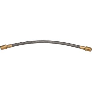 MIDWEST FLEXIBLE HOSE INC 12" OAL, 1/4" ID, 3,000 Max psi, Flexible Metal Hose Assembly 03318664