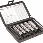 HOUGEN 8 Piece, 9/16 to 1-1/16" Cutter Diam, 2" Cutting Depth, High Speed Steel Annular Cutter Set 12002