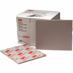 3M Sanding Sponge: 4-1/2" Wide, 5-1/2" Long, 3/16" Thick, Super Fine Grade 7000000588