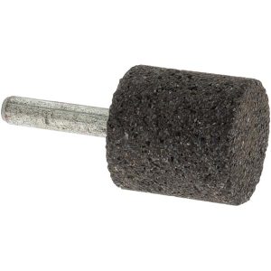 NORTON Mounted Point: 1" Thick, 1/4" Shank Dia, W220, 30 Grit, Very Coarse 61463617521