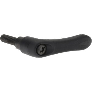 GIBRALTAR Adjustable Clamping Handle: 1/4-20 Thread, 0.39" Hub Dia, Thermoplastic Elastomer, Black 7C40KQ8WAAN001G