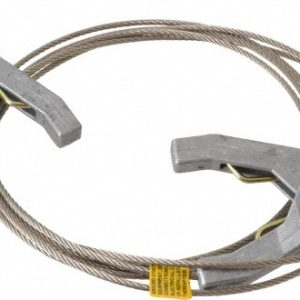 HUBBELL WORKPLACE SOLUTIONS 19 AWG, 10 Ft., Hand Clamp, Grounding Cable with Clamps GCSP-HH-10