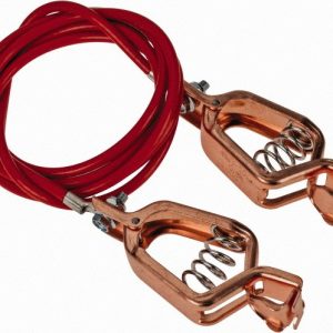 HUBBELL WORKPLACE SOLUTIONS 19 AWG, 5 Ft., Alligator Clip, Grounding Cable with Clamps GCSP-AA-05
