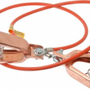 HUBBELL WORKPLACE SOLUTIONS 19 AWG, 3 Ft., Alligator Clip, Grounding Cable with Clamps GCSI-AA-03