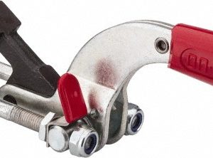 DE-STA-CO Pull-Action Latch Clamp: Horizontal, 4,000 lb, U-Hook, Weldable Base 375-B
