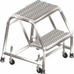 BALLYMORE Aluminum Rolling Ladder: 2 Step A2S