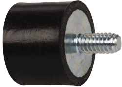 TECH PRODUCTS 75 Lb Capacity, 1/4-20 Plate/Stud Vibration Isolator 51188