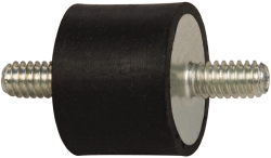 TECH PRODUCTS 50 Lb Capacity, 1/4-20 Stud/Stud Vibration Isolator 51142