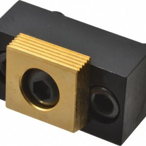 MITEE-BITE 1/2-13 Screw Thread, 1-1/2" Wide x 0.99" High, Serrated & Smooth Steel Compact Style Screw Mount Toe Clamp 24110