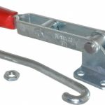 DE-STA-CO Pull-Action Latch Clamp: Horizontal, 750 lb, J-Hook, Flanged Base 371