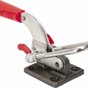 DE-STA-CO Pull-Action Latch Clamp: Horizontal, 4,000 lb, U-Hook, Flanged Base 375-R